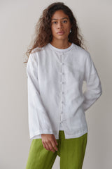 Women Powder Linen Loop Shirt