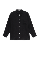 Women Jet Linen Relaxed Shirt