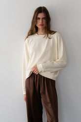 Women Creme Eco-Terry Crewneck