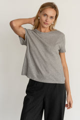 Women Heather Grey Jersey Tee