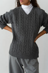 Women The Cable V-Neck Sweater
