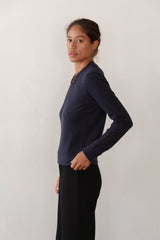 Women The Sweater Rib V-Neck