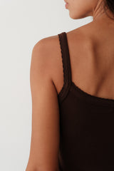 Women The Baby Rib Scallop Tank