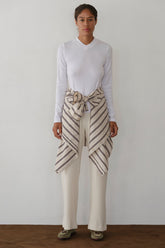 Women The Baby Rib V-Neck Long Sleeve