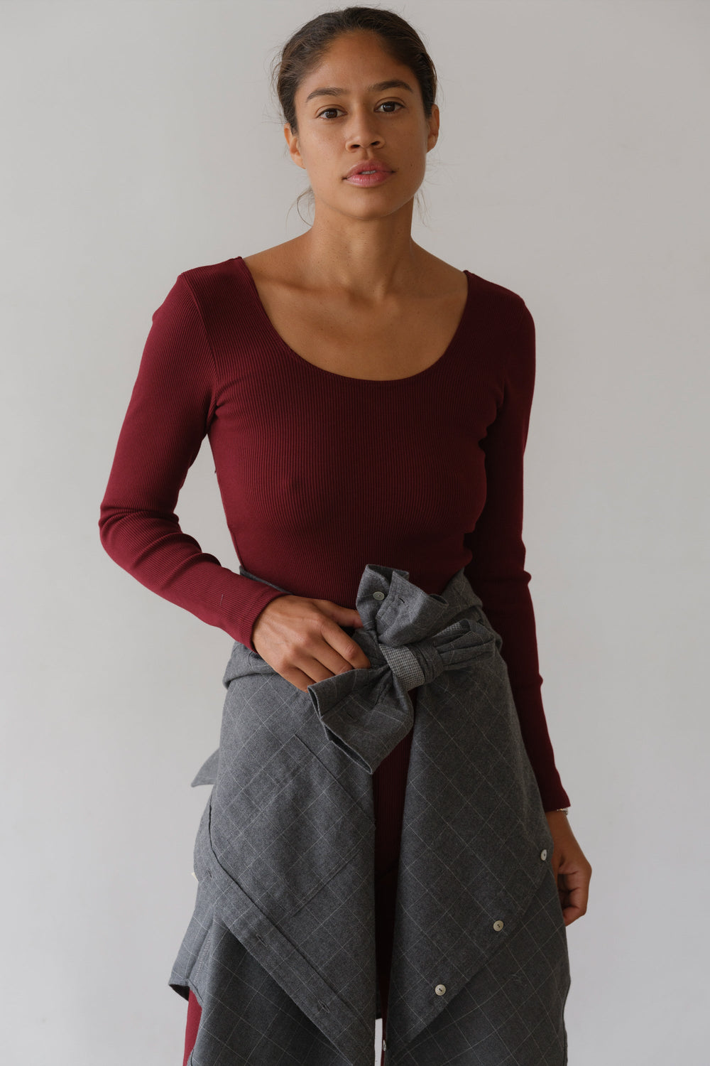 Women The Rib Scoop Long Sleeve