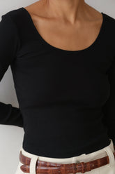 Women The Rib Scoop Long Sleeve