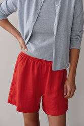 Women Bell Pepper Linen Short