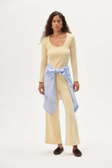 Women The Baby Rib Scallop Pant