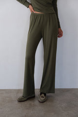 Women The Baby Rib Scallop Pant