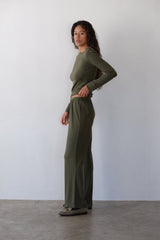 Women The Baby Rib Scallop Pant