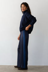 Women The Silk Stripe Simple Pant