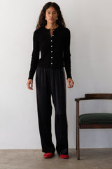 Women The Silk Stripe Simple Pant