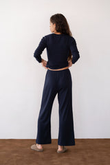 Women The Pointelle Simple Crop Pant