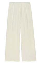 Women Creme Pointelle Simple Crop Pant