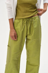 Women The Silk Taffeta Cargo Pant