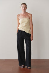 Women Jet Linen Drawstring Pant