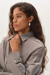 Women The Silk Taffeta Gingham Jacket