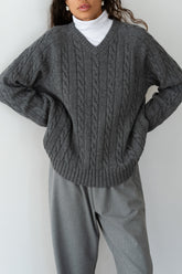 Women The Cable V-Neck Sweater