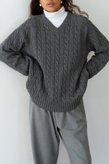 Women The Cable V-Neck Sweater