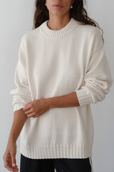 Women The Cotton Cashmere Crewneck Sweater