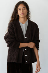 Women The Cable V-Neck Cardigan