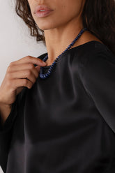 Women The Graduated Lapis Rondelle Necklace
