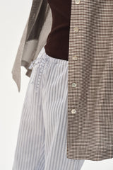 Women The Oxford Stripe Drawstring Pant