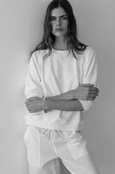 Women Powder Eco-Terry Crewneck
