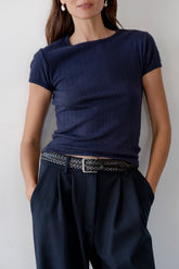 Women The Pointelle Baby Tee