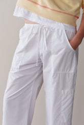 Women Powder Pop Drawstring Cargo Pant