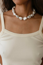 Women Creme Baby Rib Scallop Tank