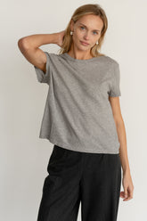 Women Heather Grey Jersey Tee