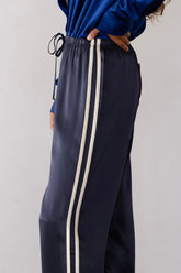 Women The Silk Stripe Crop Pant