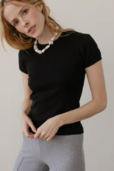Women The Pointelle Baby Tee