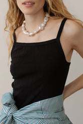 Women The Pointelle Square Neck Tank