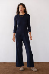 Women The Pointelle Simple Crop Pant