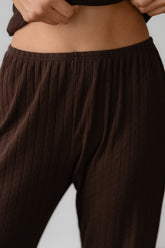 Women The Pointelle Simple Crop Pant