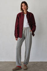 Women Heather Grey Eco-Terry Sweatpants