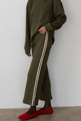 Women The Thermal Crop Stripe Pant