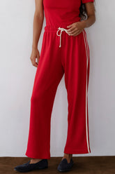 Women The Eco-Terry Stripe Crop Pant