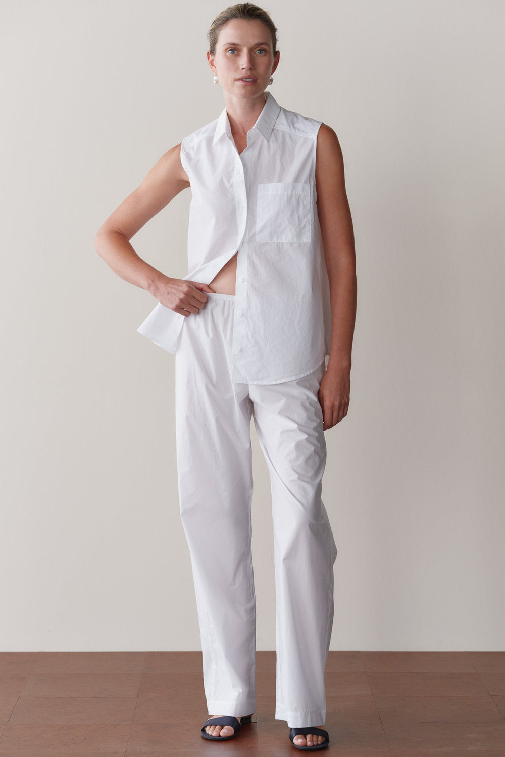 Women Powder Pop Simple Pant