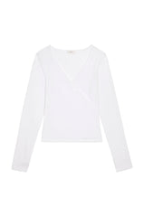 Women The Baby Rib Criss Cross Long Sleeve