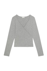 Women The Baby Rib Criss Cross Long Sleeve