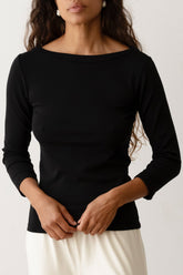 Women The Baby Rib Boat Neck