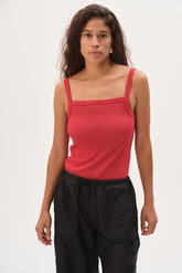 Women The Baby Rib Square Neck Tank