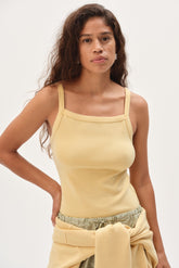 Women The Baby Rib Square Neck Tank