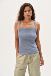 Women The Baby Rib Square Neck Tank
