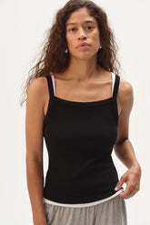 Women The Baby Rib Square Neck Tank