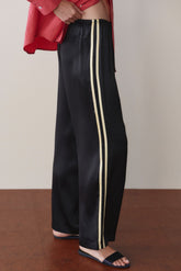 Women The Silk Stripe Simple Pant
