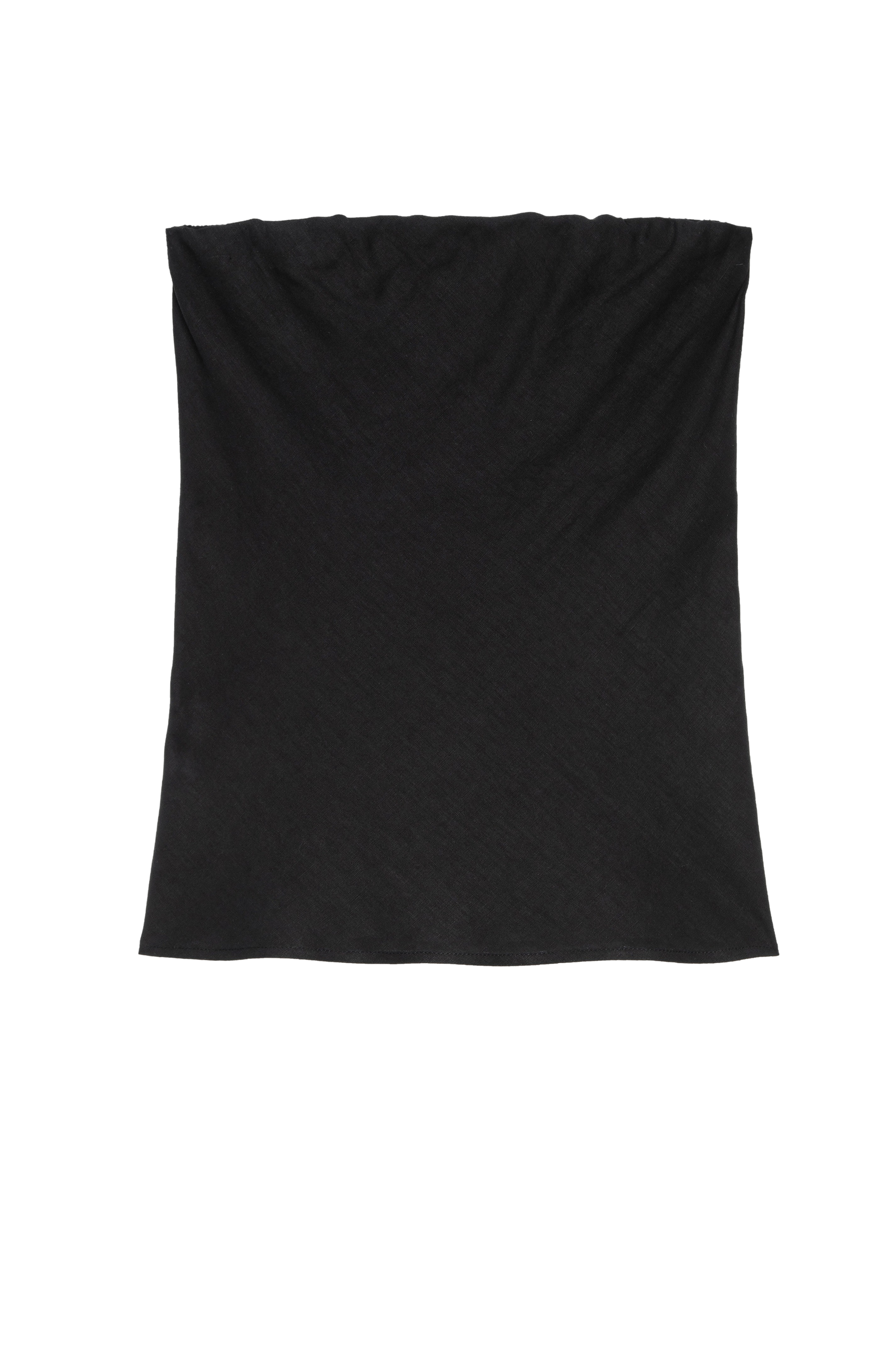 Women Jet Linen Tube Top